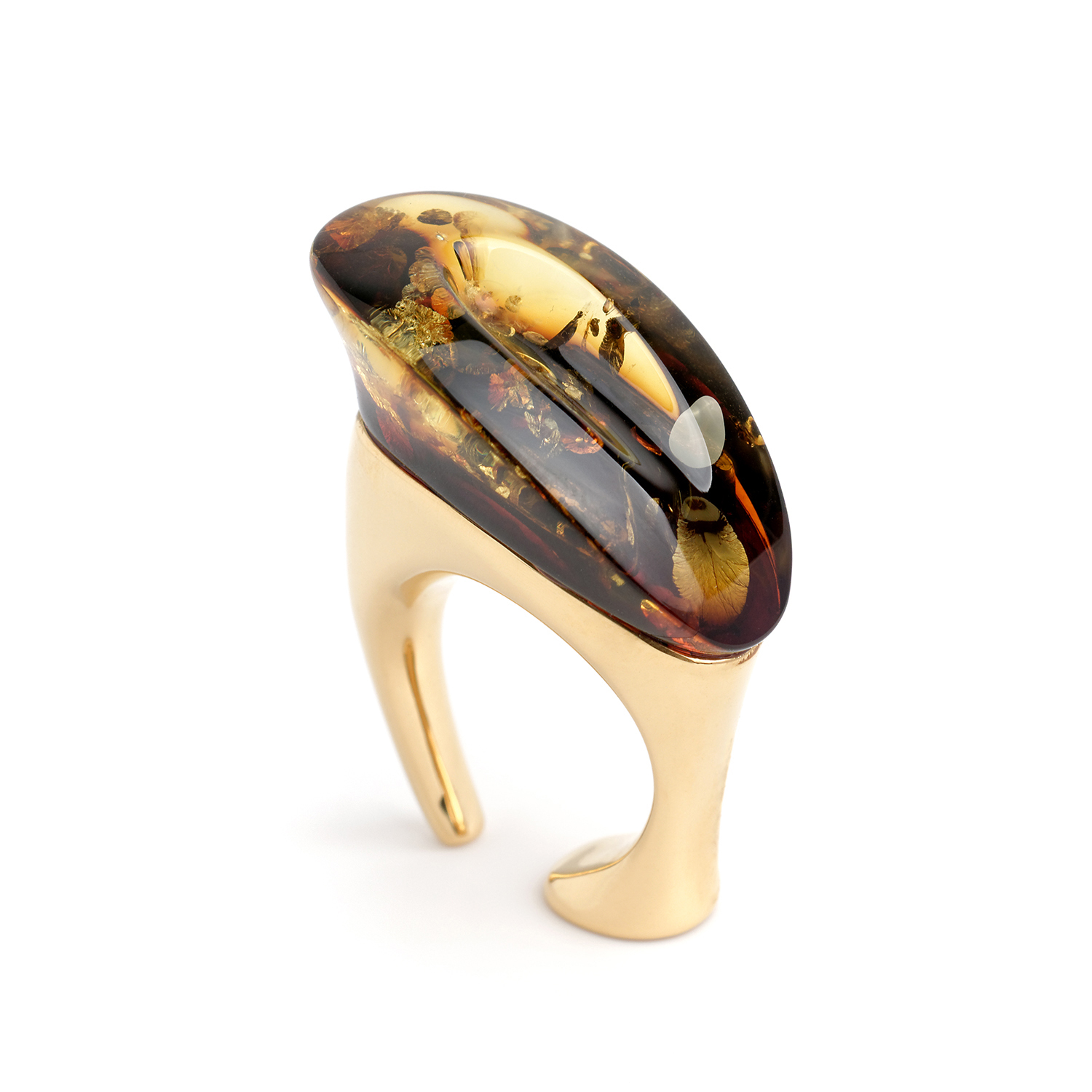 S&A amber ring